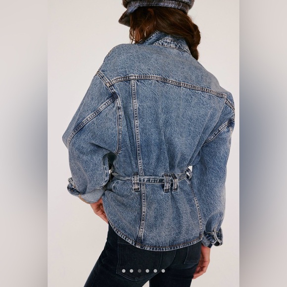 Free People We The Free Knotted Denim Jacket - Picture 3 of 6